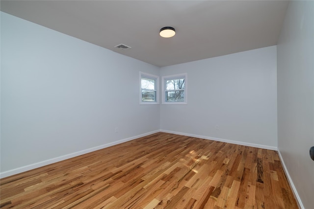 empty room featuring light hardwood / wood-style flooring