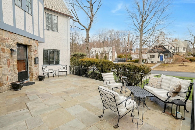 view of patio / terrace with a residential view