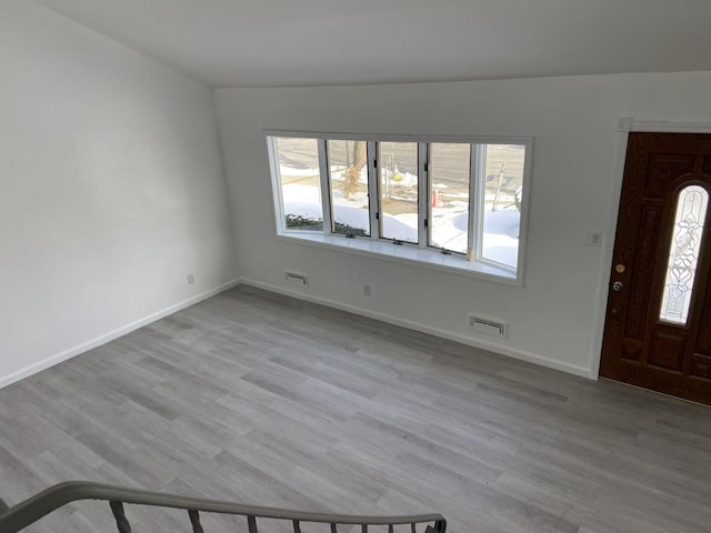 foyer featuring light hardwood / wood-style floors