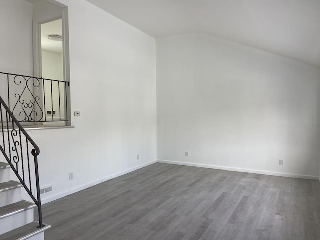 interior space featuring dark wood-type flooring