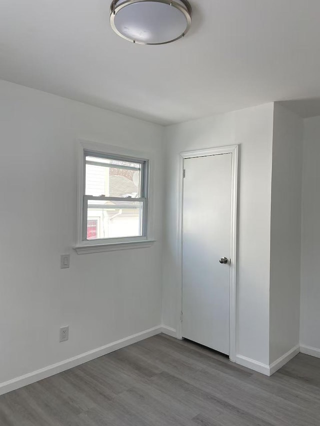 empty room featuring light hardwood / wood-style flooring