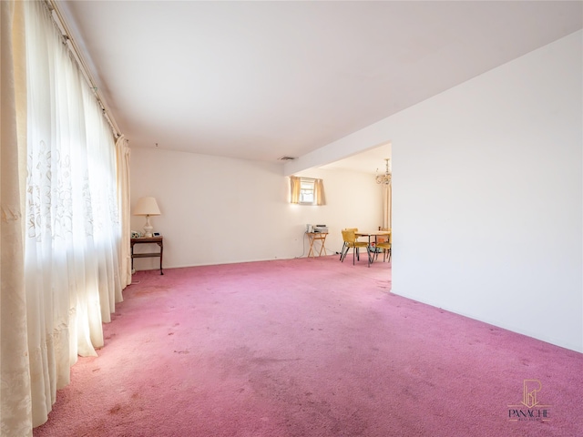 view of carpeted spare room