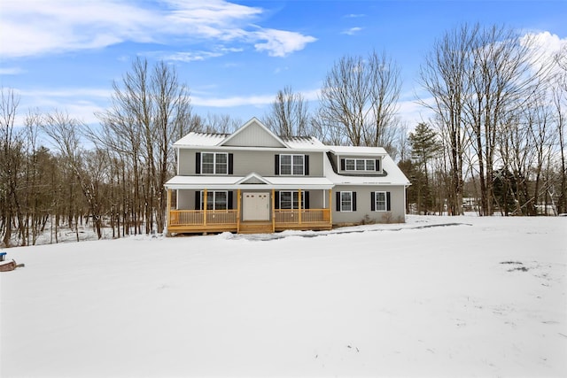 view of front of house featuring covered porch