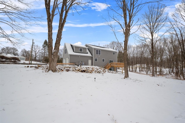 exterior space featuring a deck