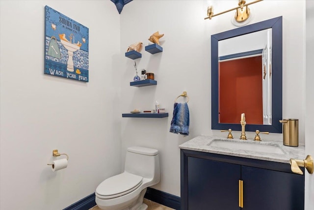 6 W Causeway, Cortlandt Manor, NY 10567 - half bath featuring vanity, baseboards, and toilet