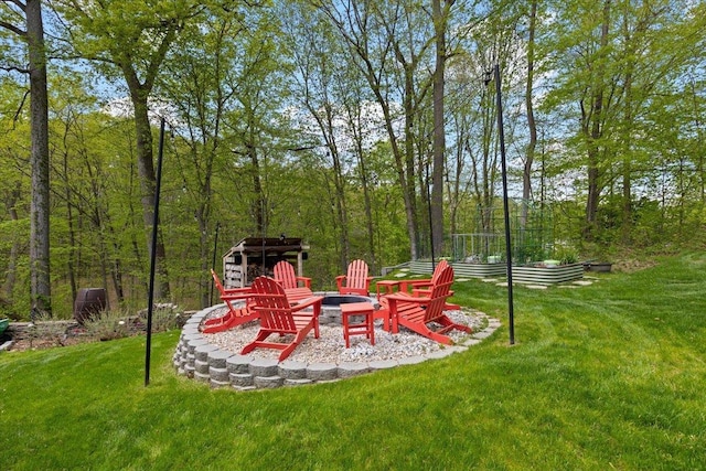 6 W Causeway, Cortlandt Manor, NY 10567 - view of yard with a fire pit