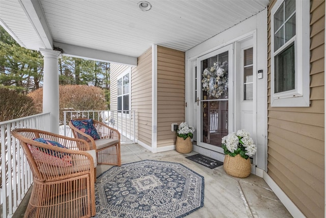 exterior space with covered porch