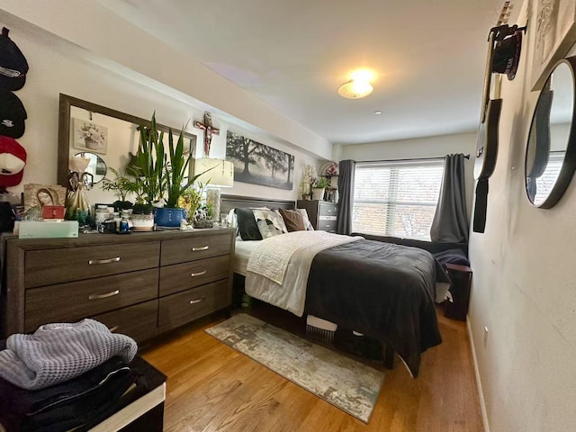 bedroom featuring light hardwood / wood-style floors