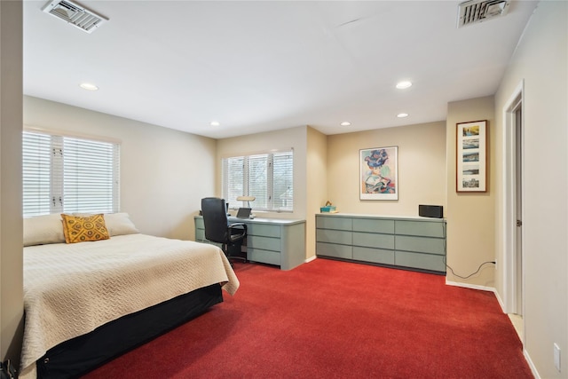 bedroom with carpet floors