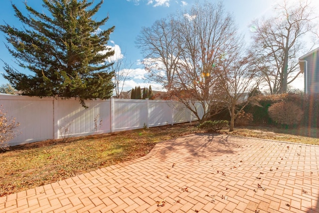 view of yard with a patio