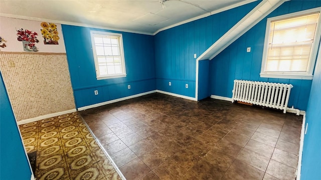 bonus room with radiator heating unit