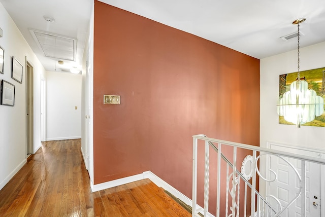 hallway featuring hardwood / wood-style floors