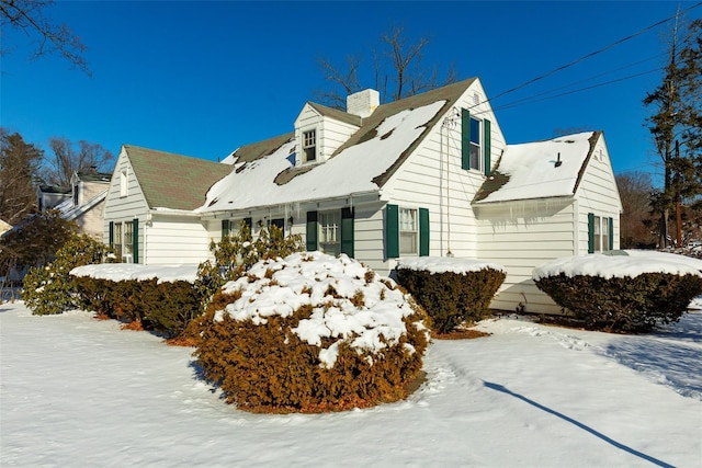 view of snowy exterior