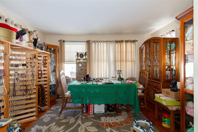 dining room with hardwood / wood-style floors