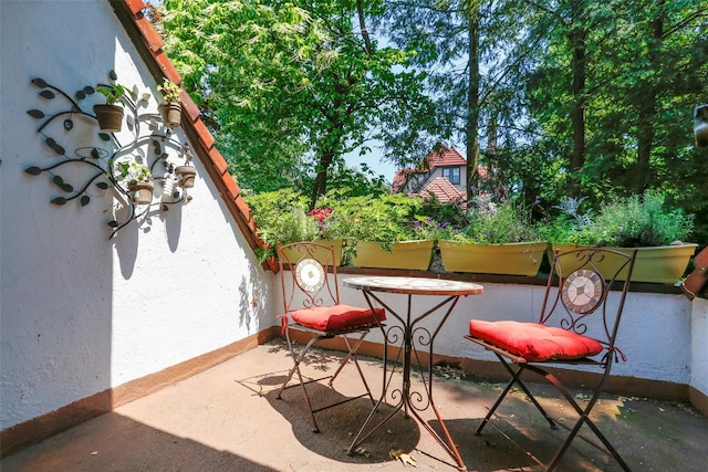 balcony with a patio