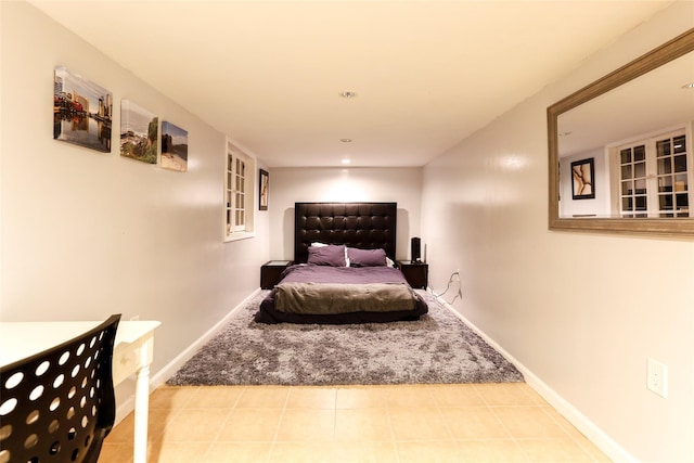 view of tiled bedroom