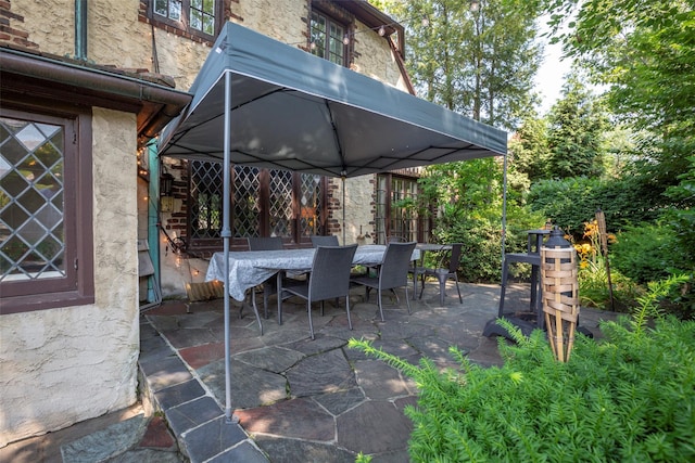 view of patio with a gazebo