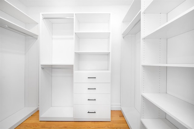 spacious closet featuring wood finished floors