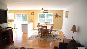 dining room featuring light hardwood / wood-style flooring