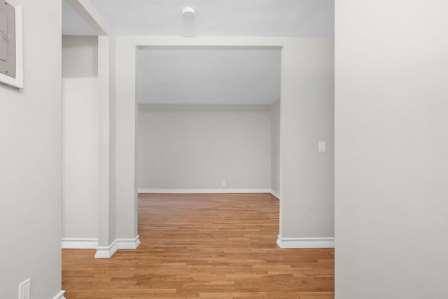 hallway featuring light hardwood / wood-style flooring