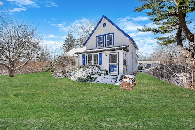 exterior space featuring a front lawn