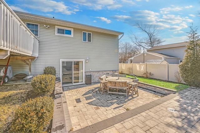 back of property with a patio area