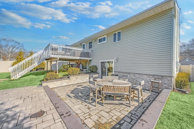 view of patio / terrace with a wooden deck