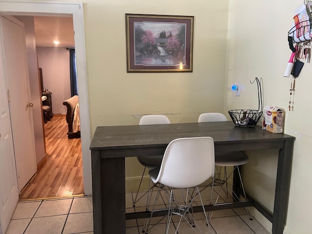 office space featuring tile patterned floors