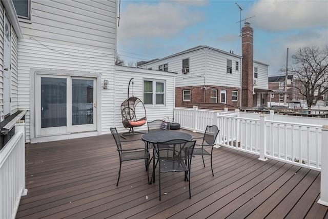 deck featuring outdoor dining space