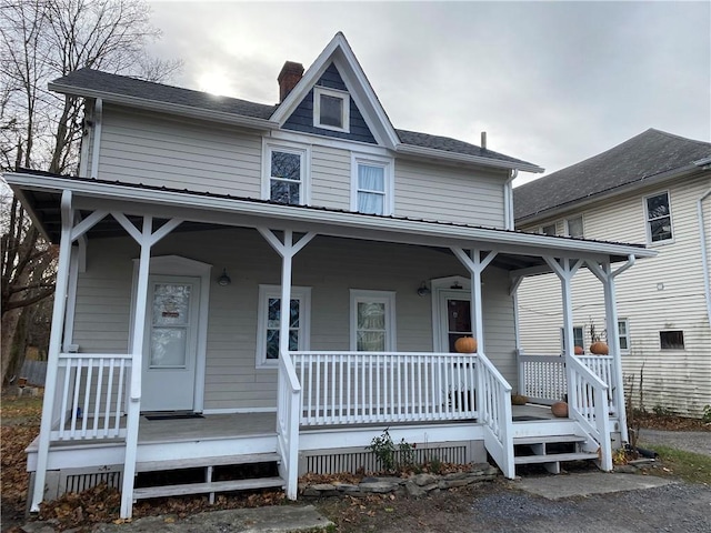 view of front of home with a porch