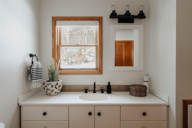 bathroom with vanity