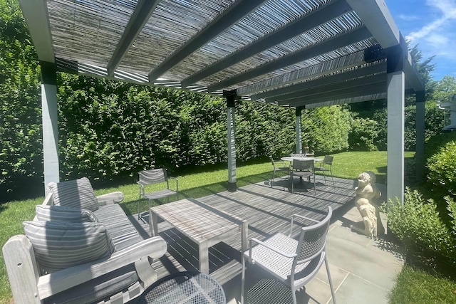 view of patio / terrace with a pergola