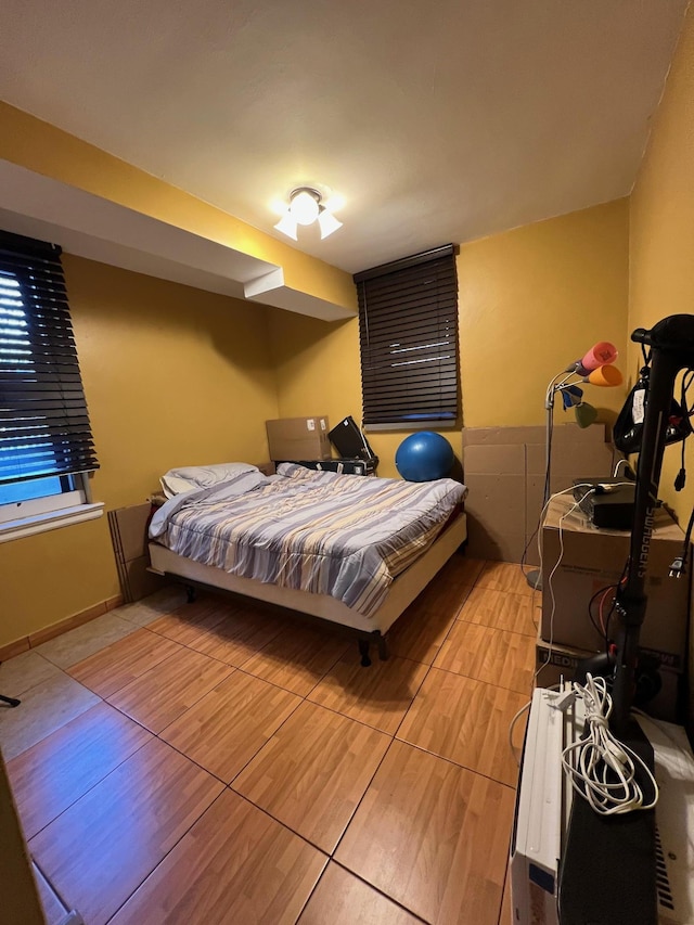 bedroom featuring hardwood / wood-style flooring