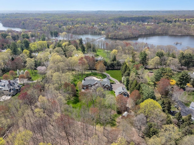 182 Taconic Rd, Greenwich, CT 06831 - drone / aerial view with a wooded view and a water view