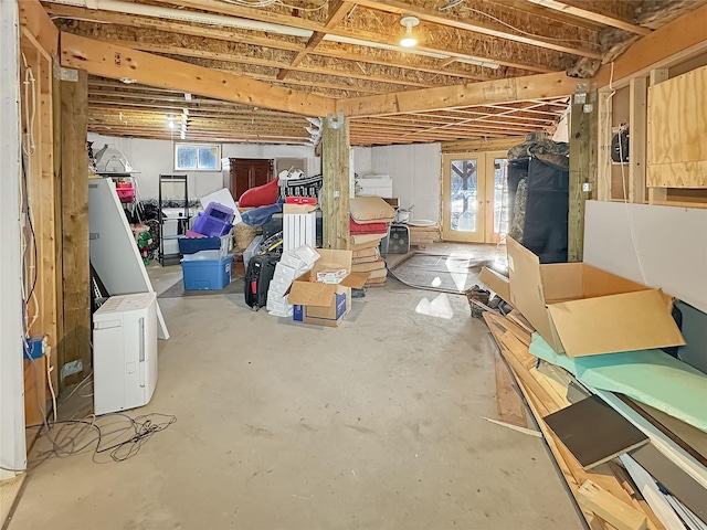 basement with plenty of natural light