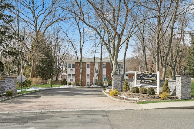 view of street featuring curbs