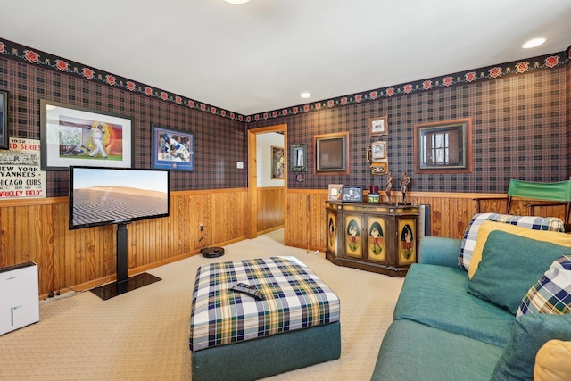 view of carpeted living room