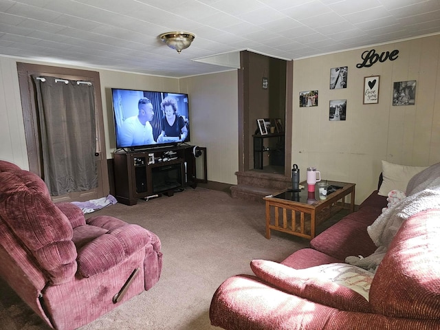 view of carpeted living room