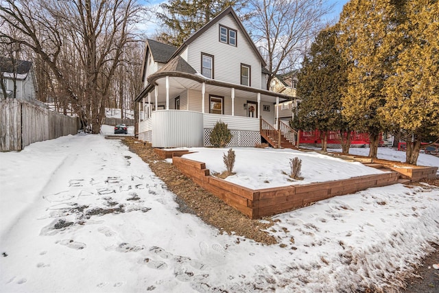 view of front of house featuring a porch