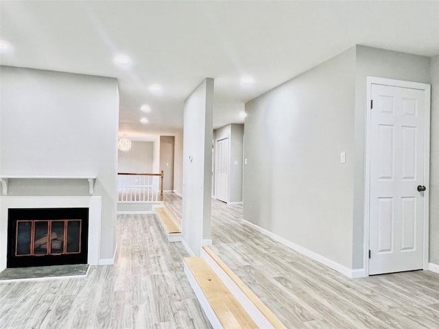 interior space featuring light wood-type flooring