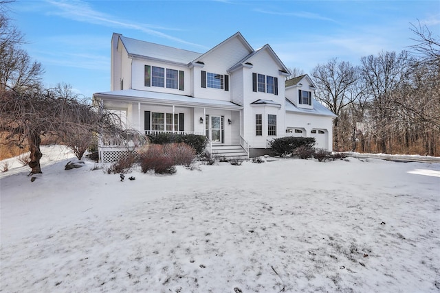 view of front property featuring a garage