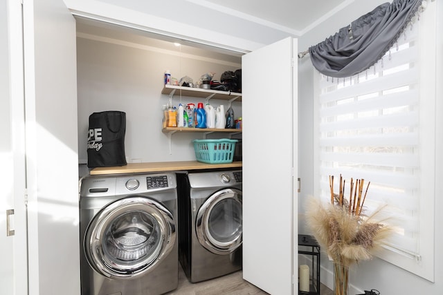 laundry area featuring independent washer and dryer