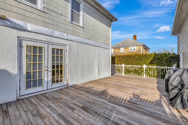 deck with french doors