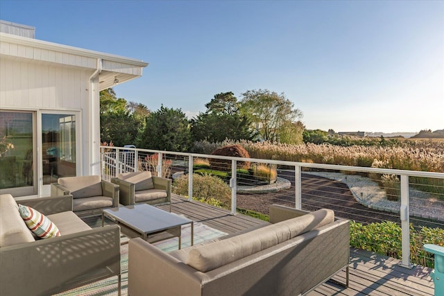 deck featuring an outdoor hangout area