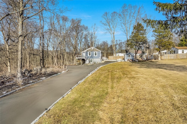 view of road featuring a residential view