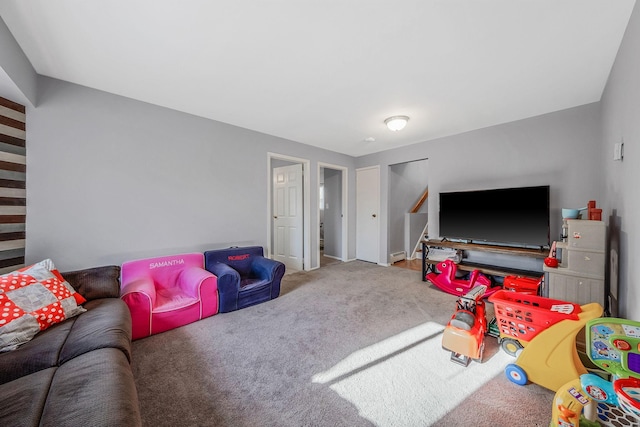 view of carpeted living room