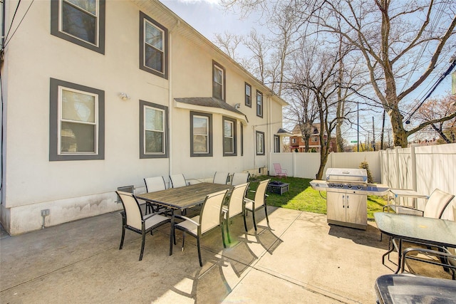 view of patio / terrace with area for grilling