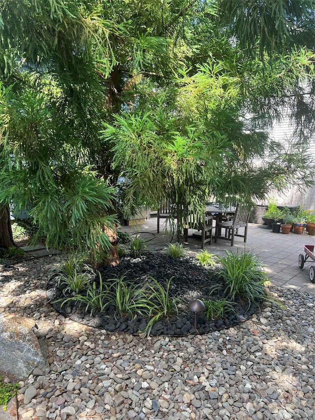 view of property's community featuring a patio area