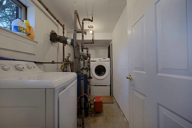 laundry room featuring washing machine and clothes dryer