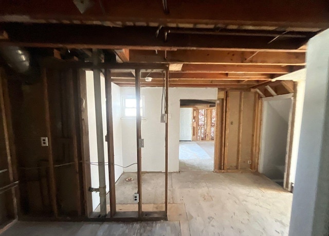view of basement